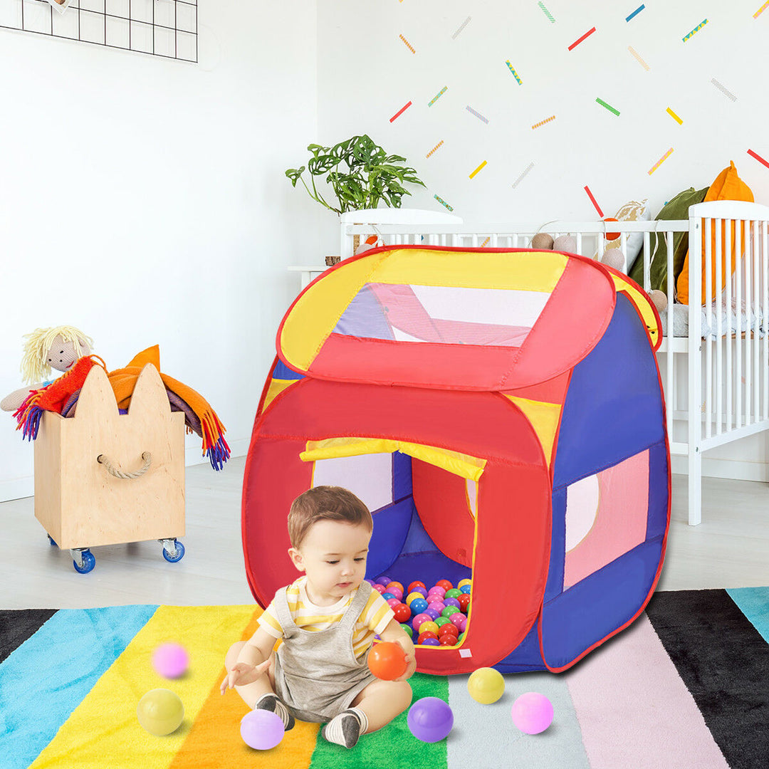 Portable Kid Baby Play House Indoor Outdoor Toy Tent Game Playhut With 100 Balls Image 3