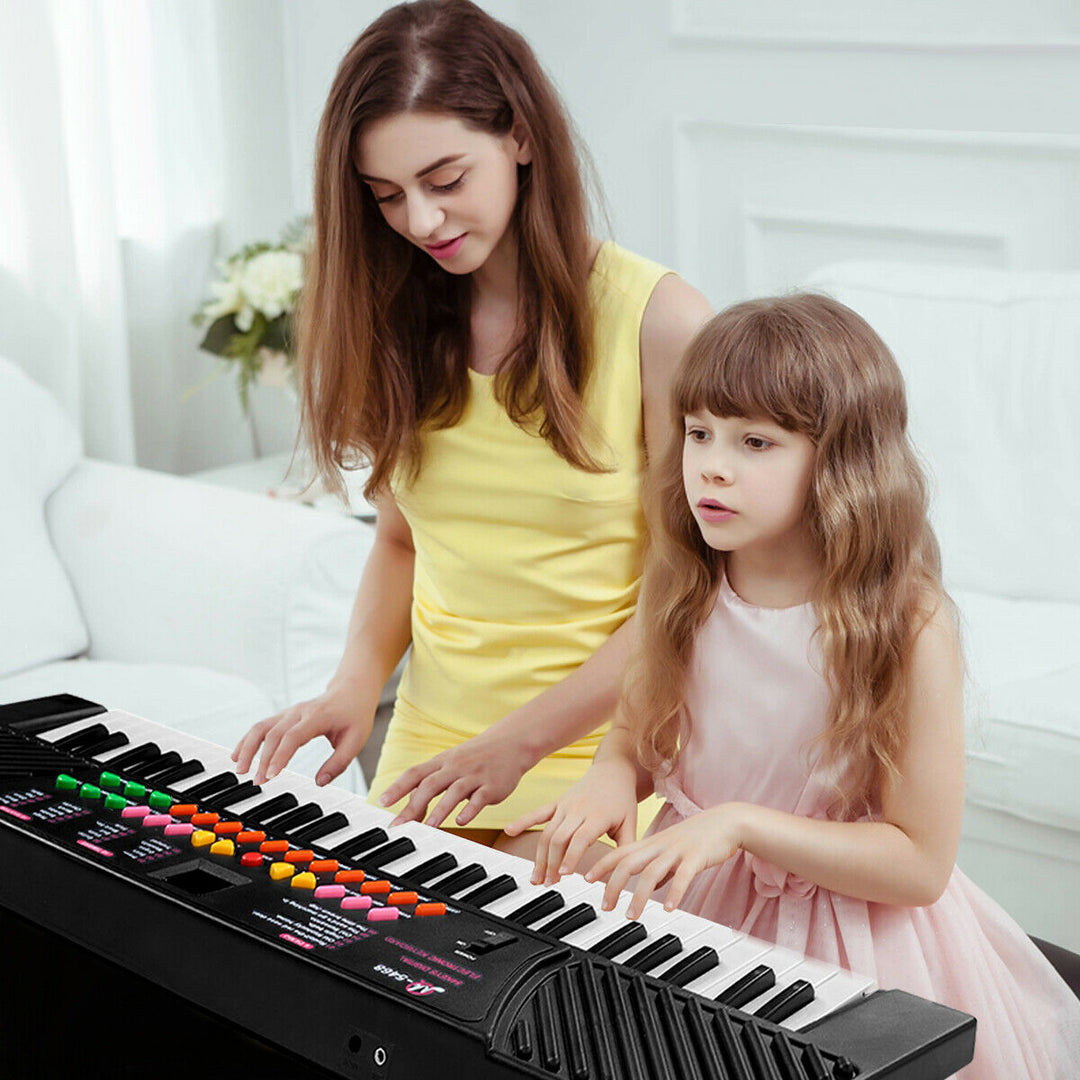 54 Keys Electronic Music Keyboard Kid Piano Organ W/Mic and Adapter Image 3