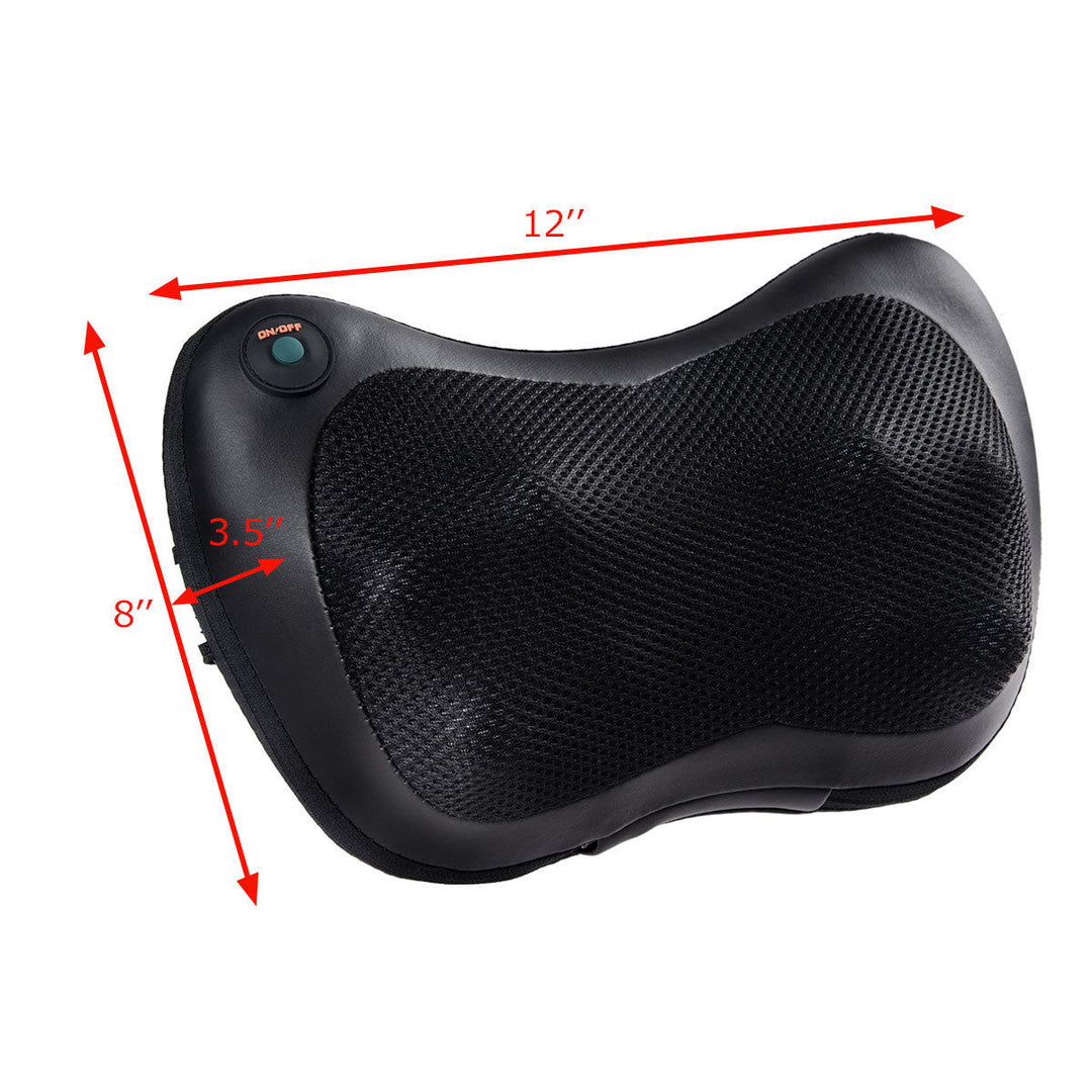 Shiatsu Shoulder Neck Back Massage Pillow W/Heat Deep Kneading Massager Car Seat Image 3