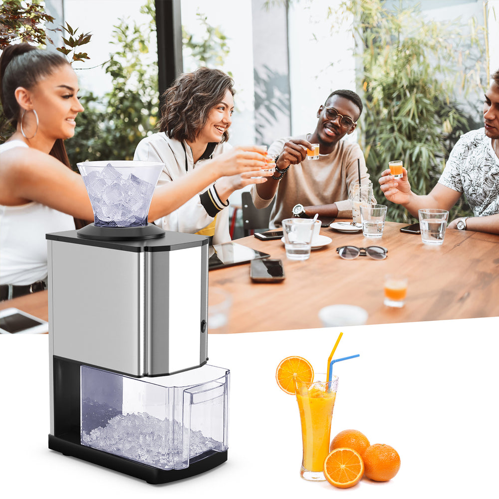 Electric Stainless Steel Ice Crusher Machine Professional Tabletop Image 2