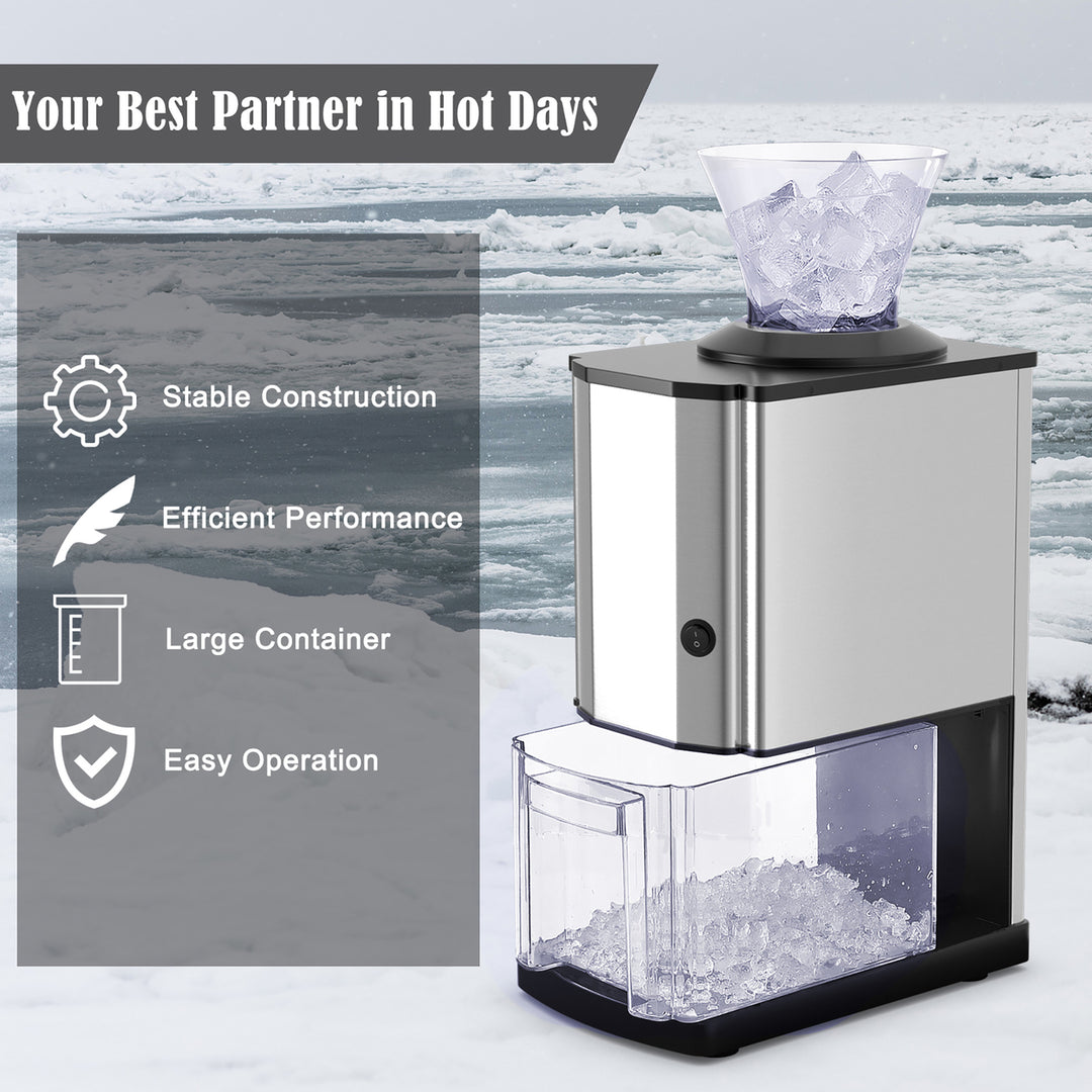 Electric Stainless Steel Ice Crusher Machine Professional Tabletop Image 4