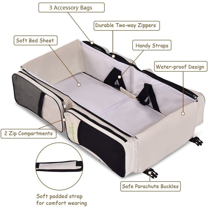 3 in 1 Portable Infant Baby Diaper Bag Changing Station Nappy Travel Image 4