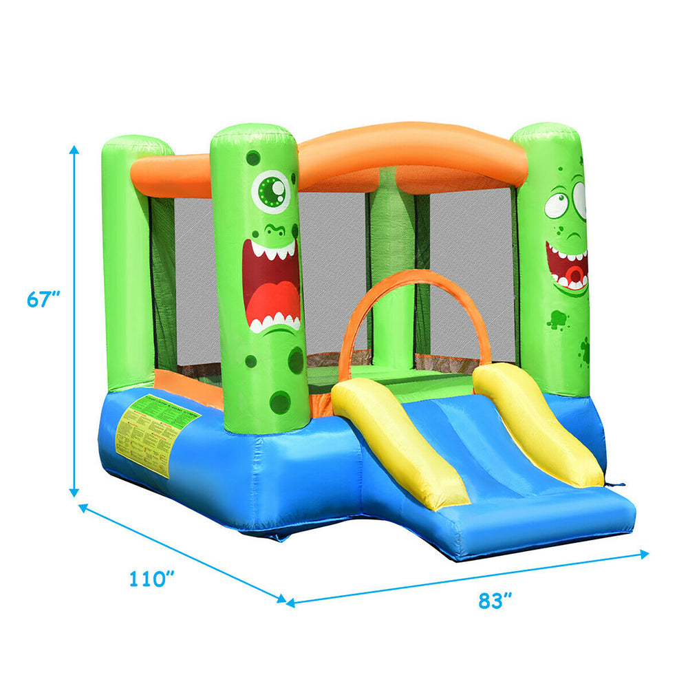 Kids Playing Inflatable Bounce House Jumping Castle Game Fun Slider 480W Blower Image 2