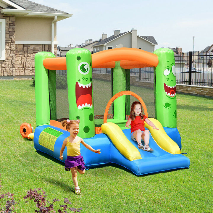 Kids Playing Inflatable Bounce House Jumping Castle Game Fun Slider 480W Blower Image 3