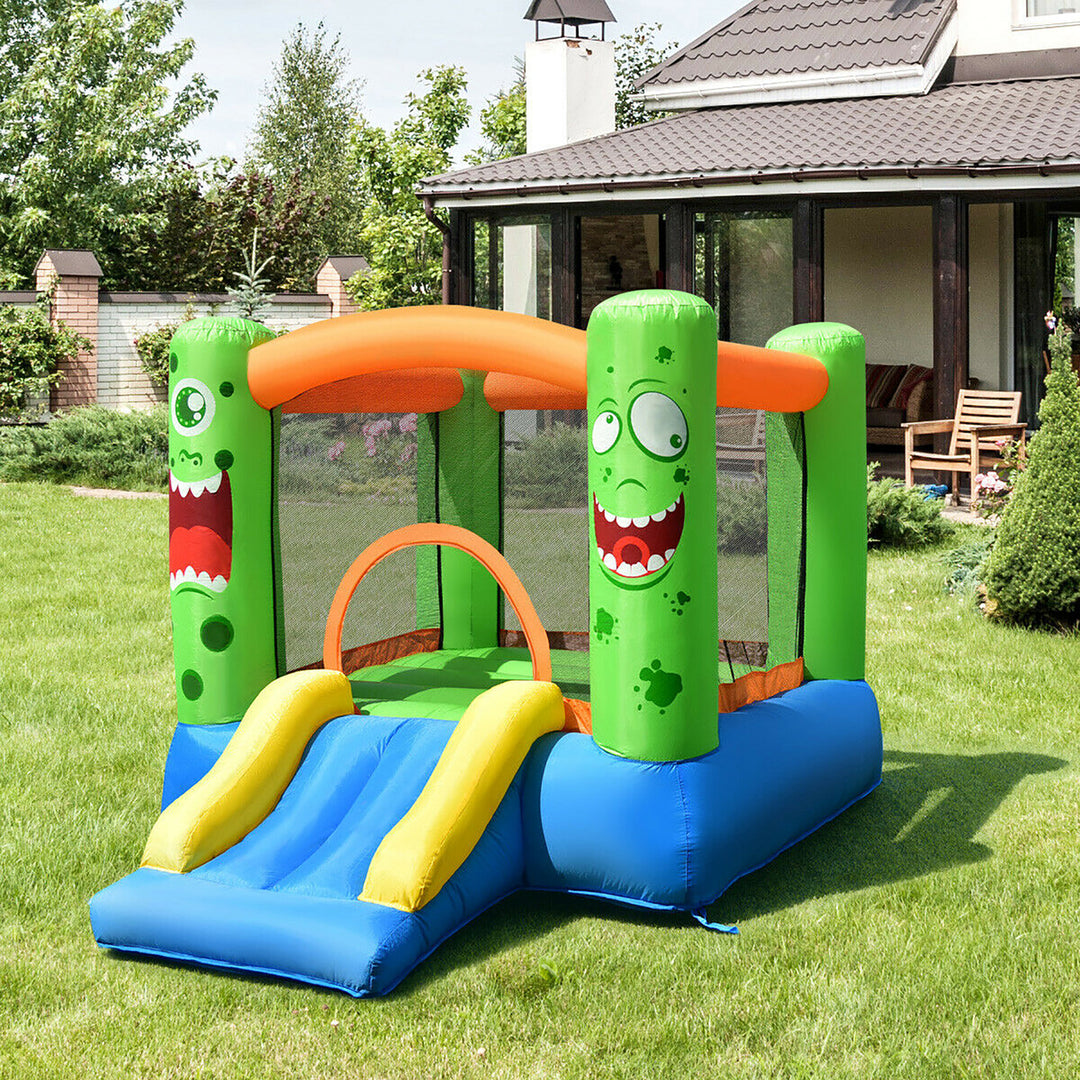 Kids Playing Inflatable Bounce House Jumping Castle Game Fun Slider 480W Blower Image 4