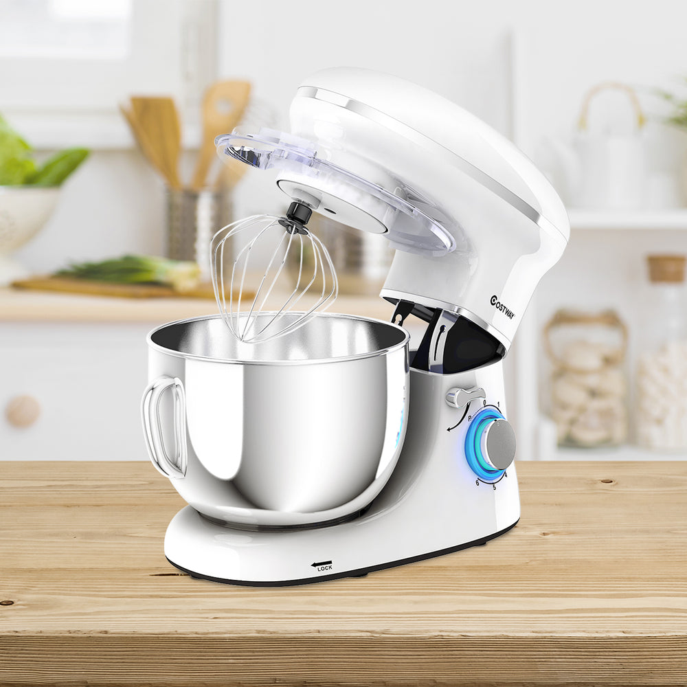 6.3 Quart Tilt-Head Food Stand Mixer 6 Speed 660W White Image 2