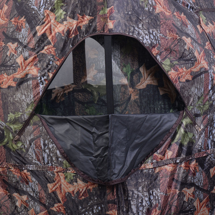 Ground Hunting Blind Portable Deer Pop Up Camo Hunter Weather Proof Mesh Window Image 4