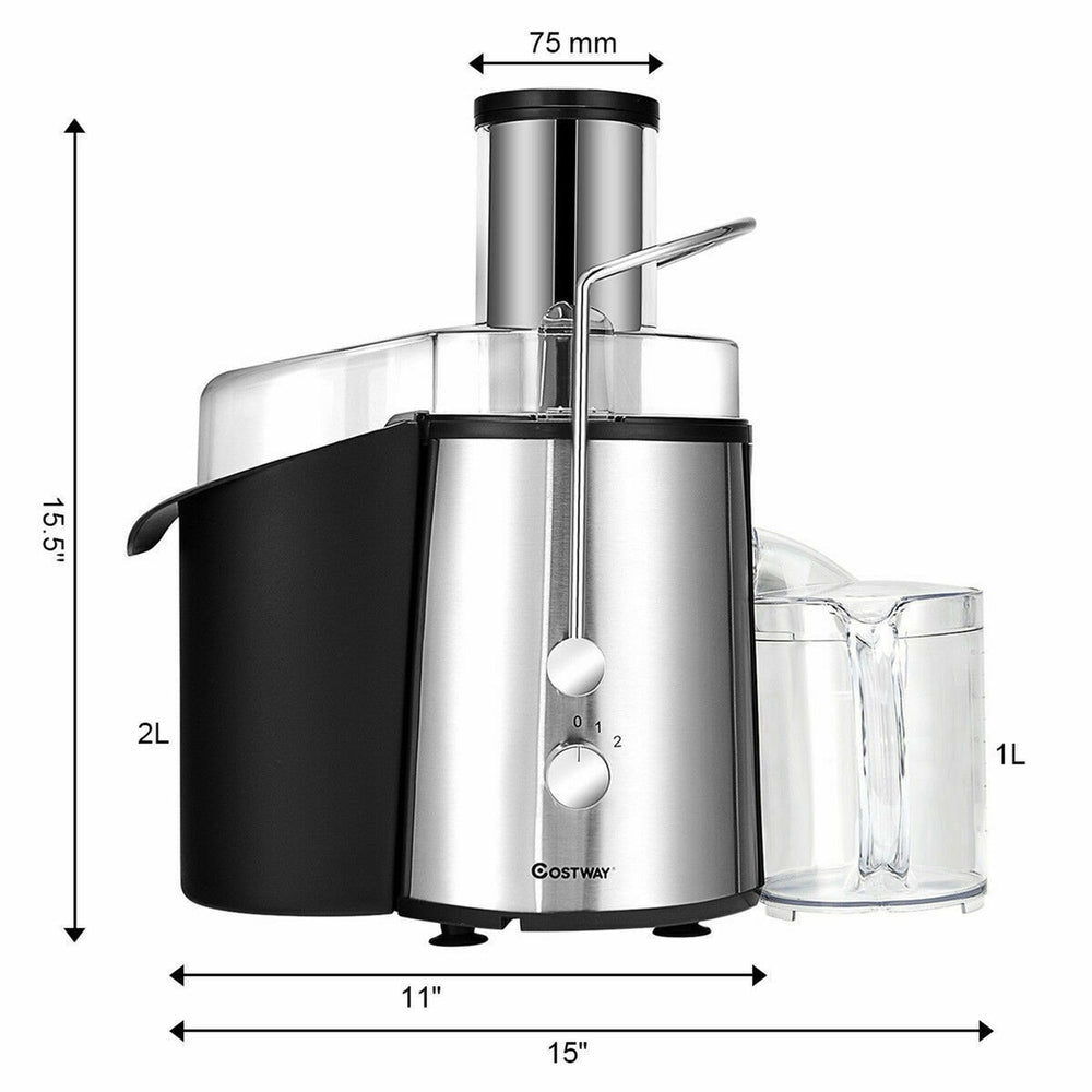 Electric Juicer Wide Mouth Fruit & Vegetable Centrifugal Juice Extractor 2 Speed Image 2