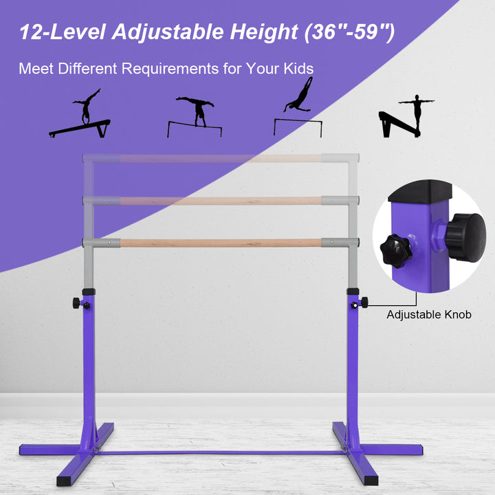 Gymnastic Steel Horizontal Training Bar Junior Home Practice 3-5 Adjustable Image 3