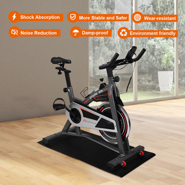 47" x 24" Exercise Equipment Mat Gym Bike Floor Protector Treadmill Mat PVC Image 3