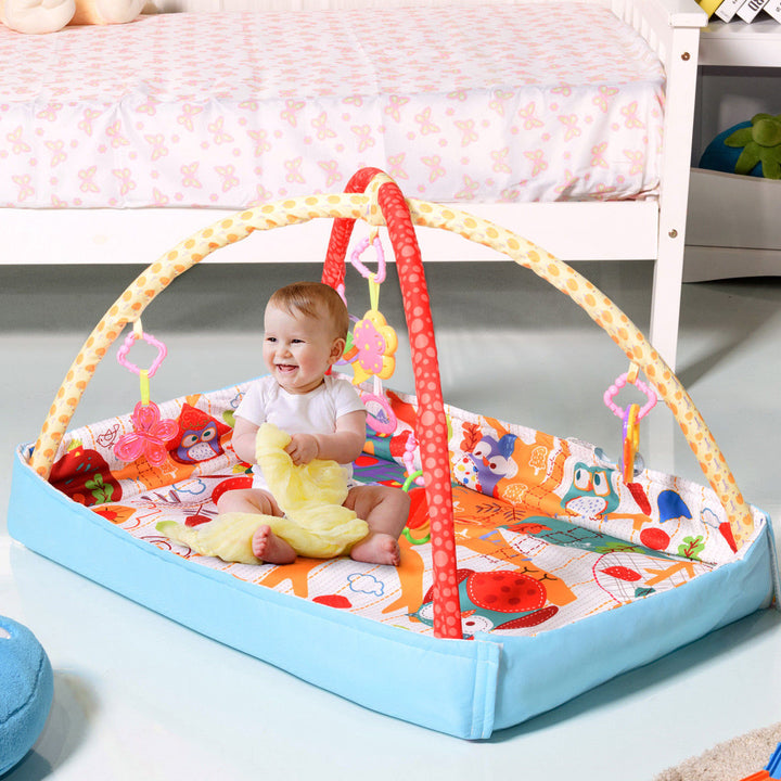 3 In 1 Multifunctional Baby Infant Activity Gym Play Mat Musical W/Hanging Toys Image 3