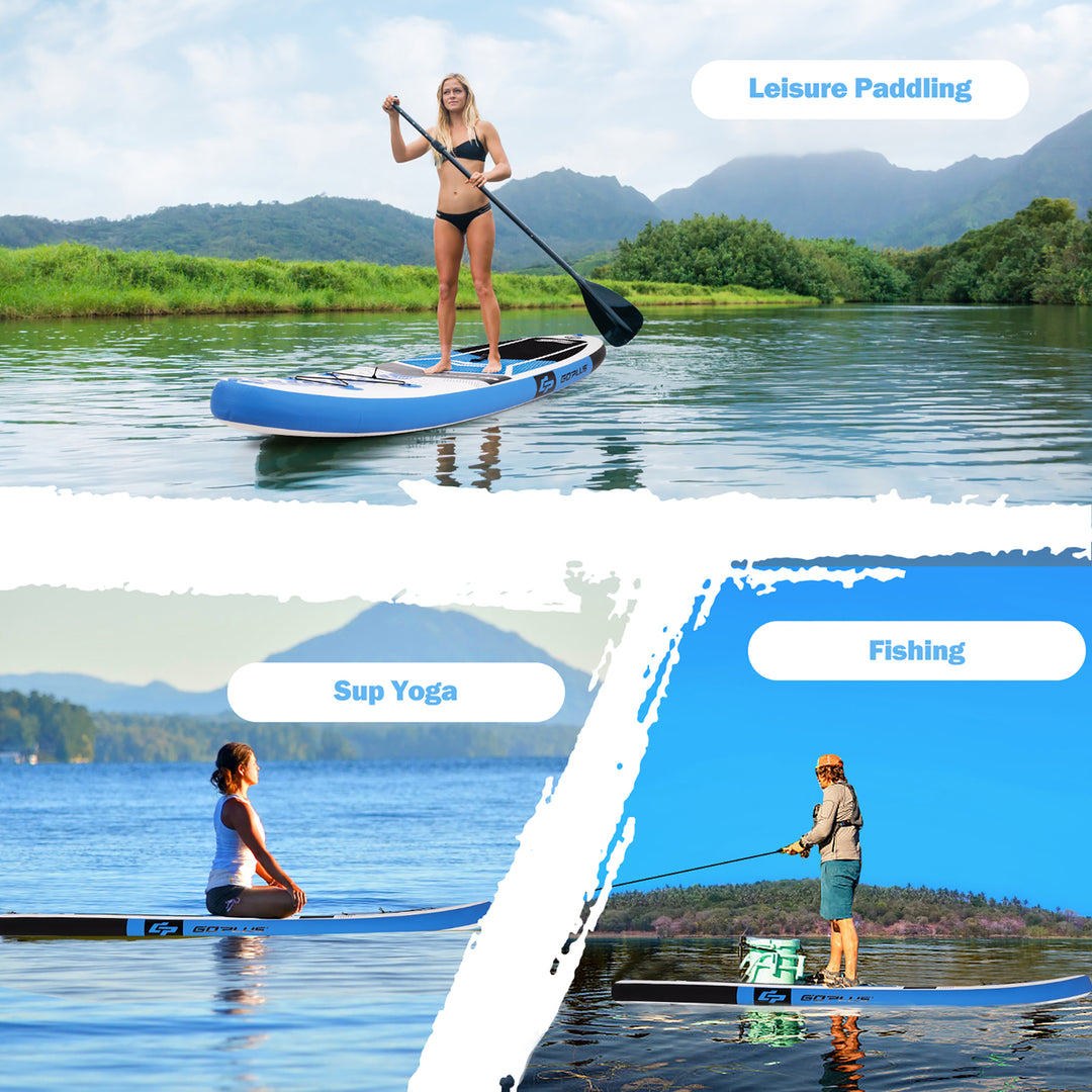 105 Inflatable Stand Up Paddle Board SUP with Carrying Bag Aluminum Paddle Image 7