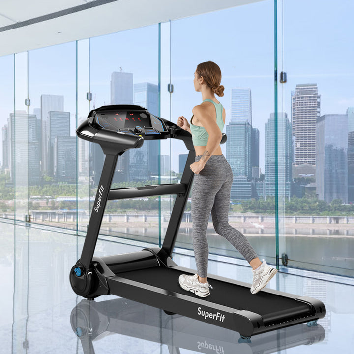 2.25HP Folding Treadmill Running Machine LED Touch Display Image 4