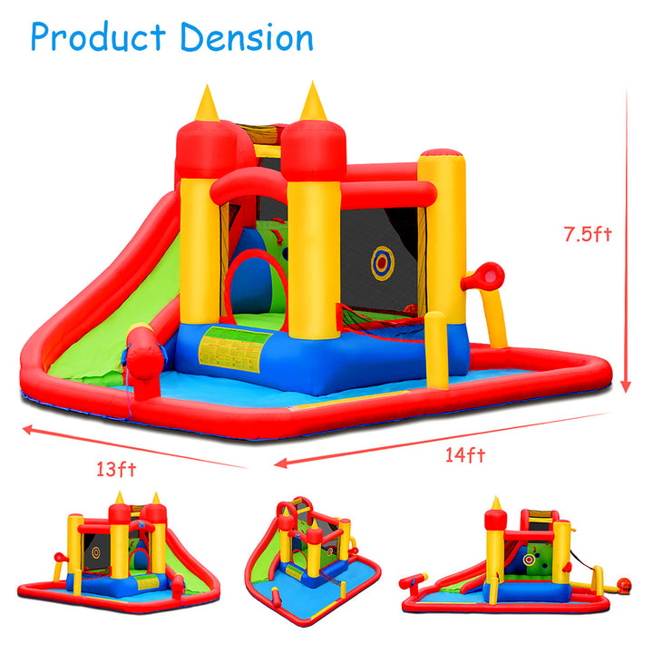 Inflatable Water Slide Jumping Bounce House Bouncy Splash Park Image 2