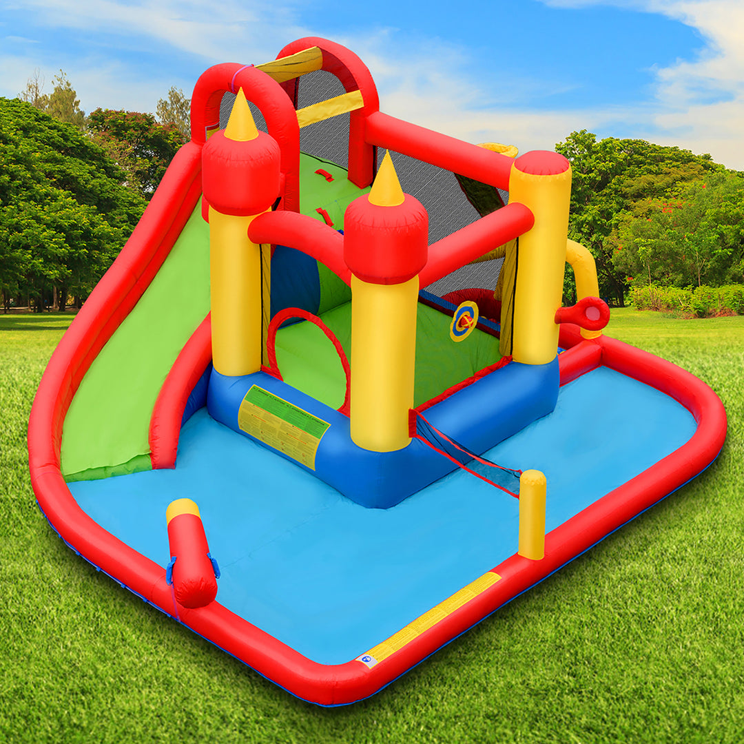 Inflatable Water Slide Jumping Bounce House Bouncy Splash Park Image 3