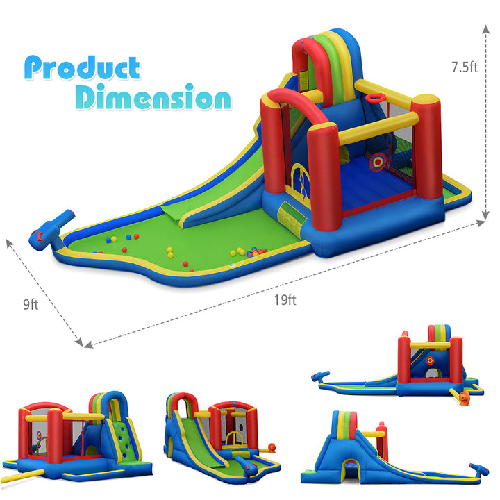 Inflatable Kid Bounce House Slide Climbing Splash Pool Jumping Castle Image 3