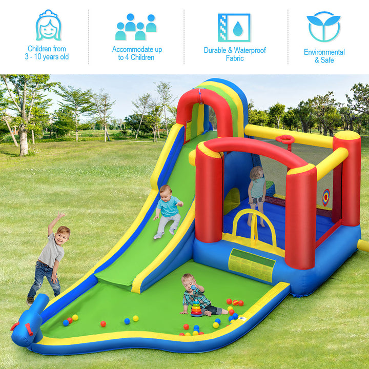 Inflatable Kid Bounce House Slide Climbing Splash Pool Jumping Castle Image 4