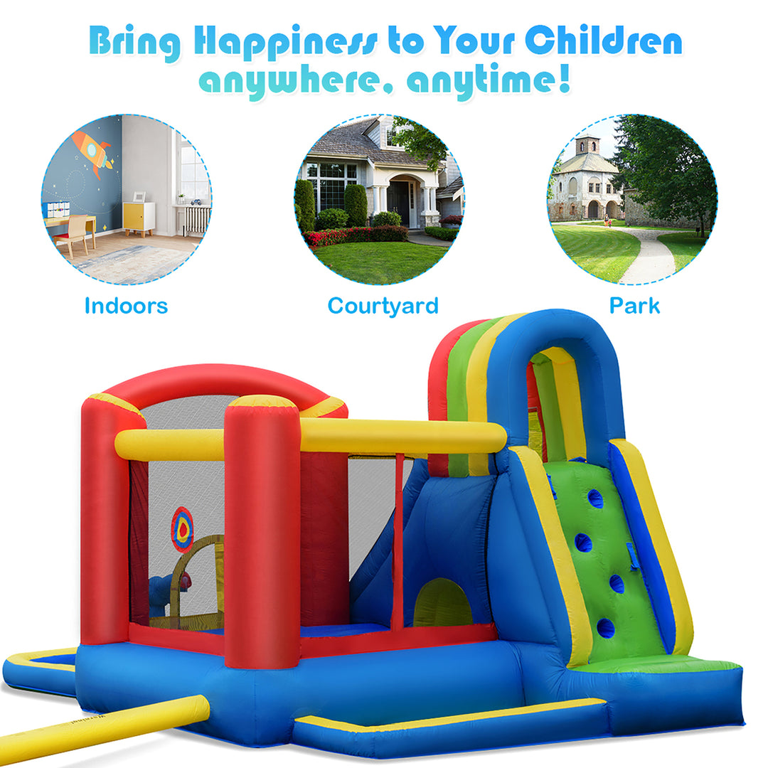 Inflatable Kid Bounce House Slide Climbing Splash Pool Jumping Castle Image 4