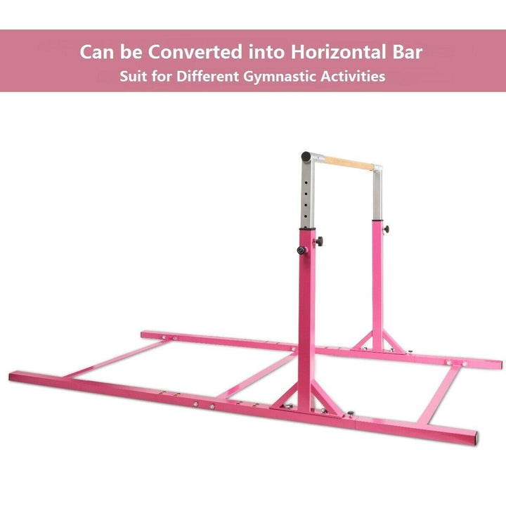 Kids Gymnastics Parallel Bars Double Horizontal Bars Adjustable Width Height Image 4