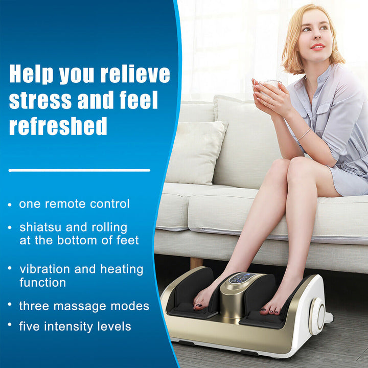 Foot Calf Shiatsu Massager Heat Remote Control Image 3