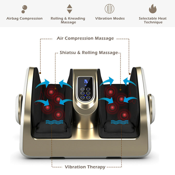 Foot Calf Shiatsu Massager Heat Remote Control Image 4