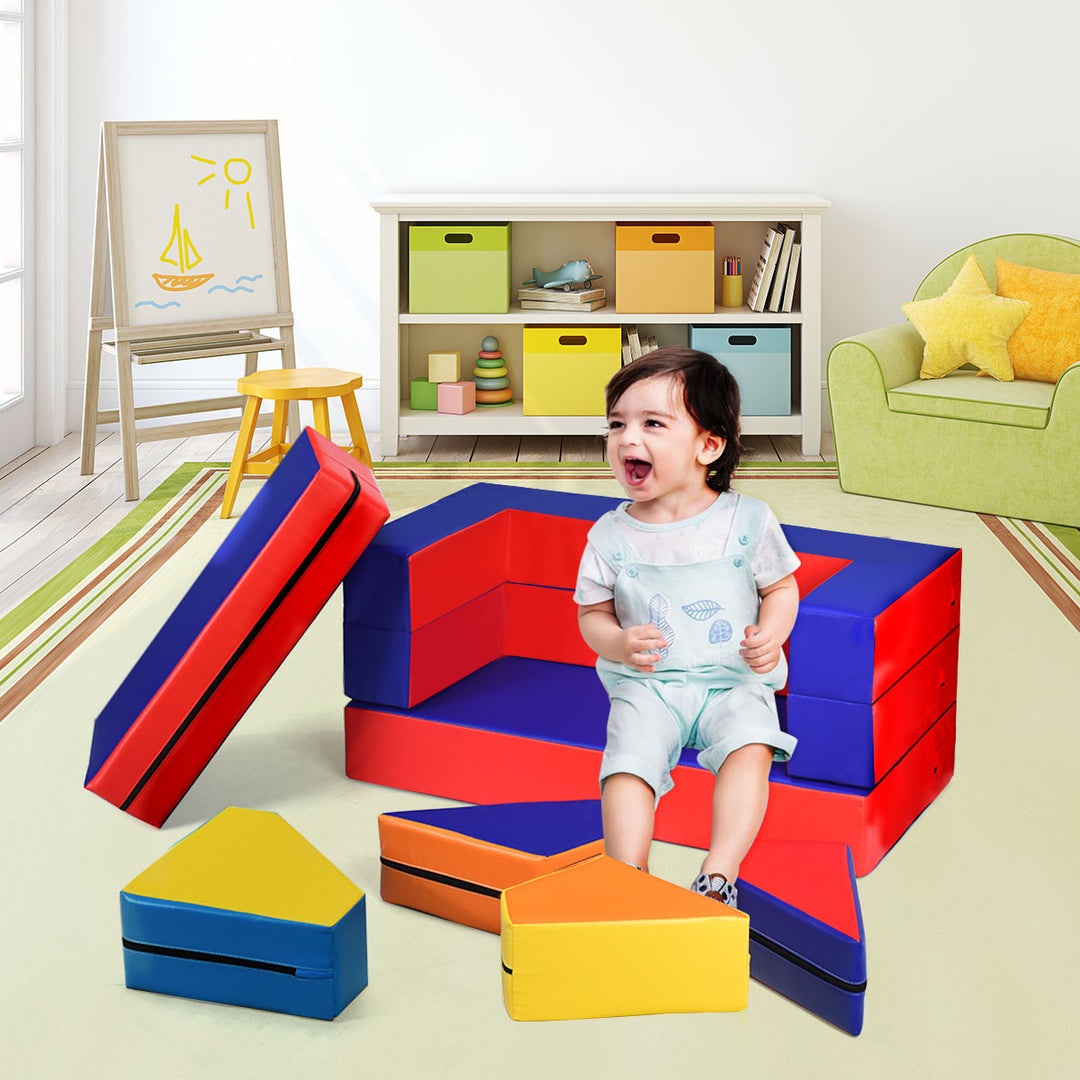 4-in-1 Crawl Climb Foam Shapes Playset Softzone Toy Toddler Preschoolers Kids Image 3