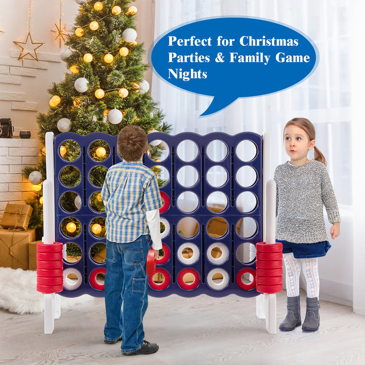 Jumbo 4-to-Score 4 in A Row Giant Game Set Indoor Outdoor Adults Kids Family Fun Image 2
