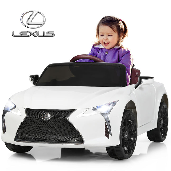 12V Kids Ride on Car Lexus LC500 Licensed Remote Control Electric Vehicle White Image 2