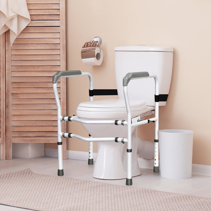 Toilet Safety FrameStand Alone Toilet Safety Rail w/ Adjustable Height and Width Image 2