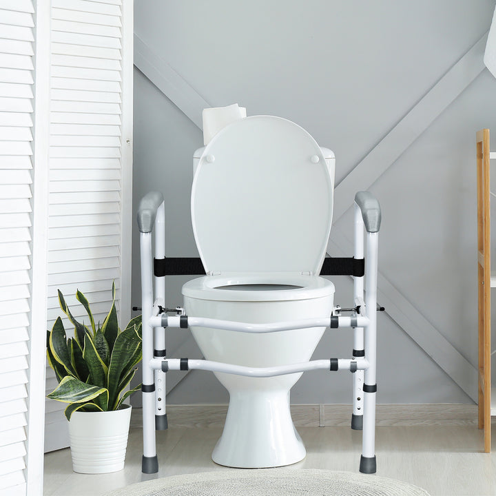 Toilet Safety FrameStand Alone Toilet Safety Rail w/ Adjustable Height and Width Image 3
