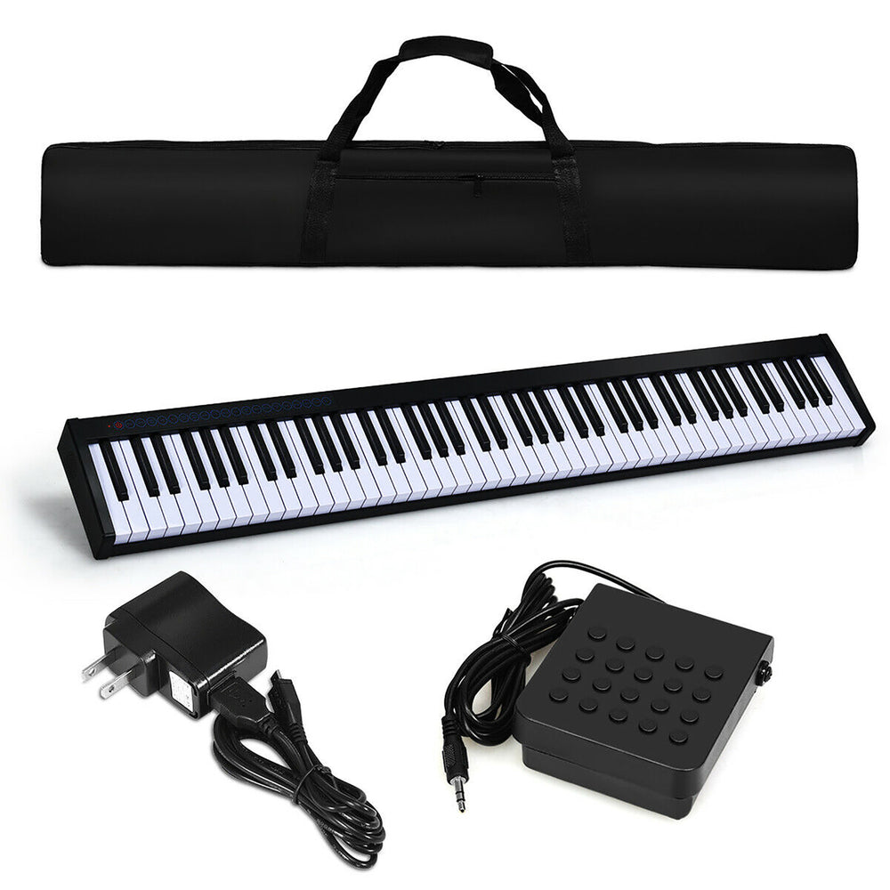 Costway 88 Keys Portable Digital Piano w/ Power Supply Sustain Pedal Image 2