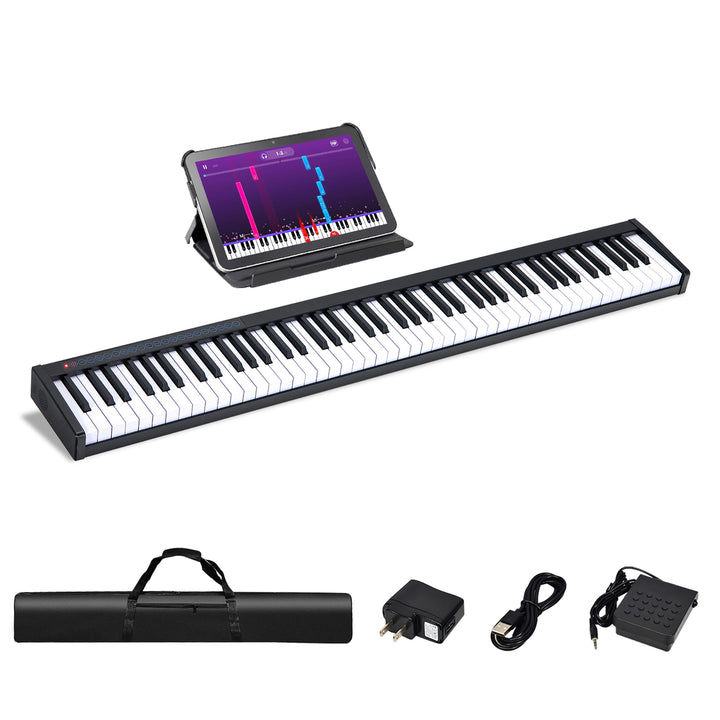 Costway 88 Keys Portable Digital Piano w/ Power Supply Sustain Pedal Image 4