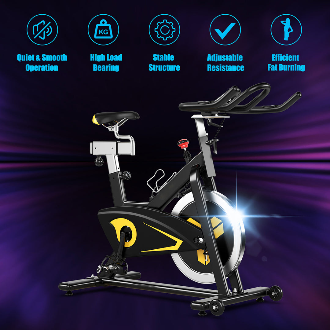 Magnetic Exercise Bike Stationary Belt Drive Indoor Cycling Bike Gym Home Cardio Image 4