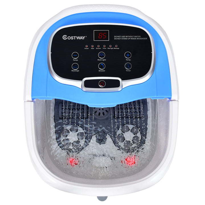 Costway Portable Foot Spa Bath Motorized Massager Electric Feet Salon Tub w/ Shower Image 1