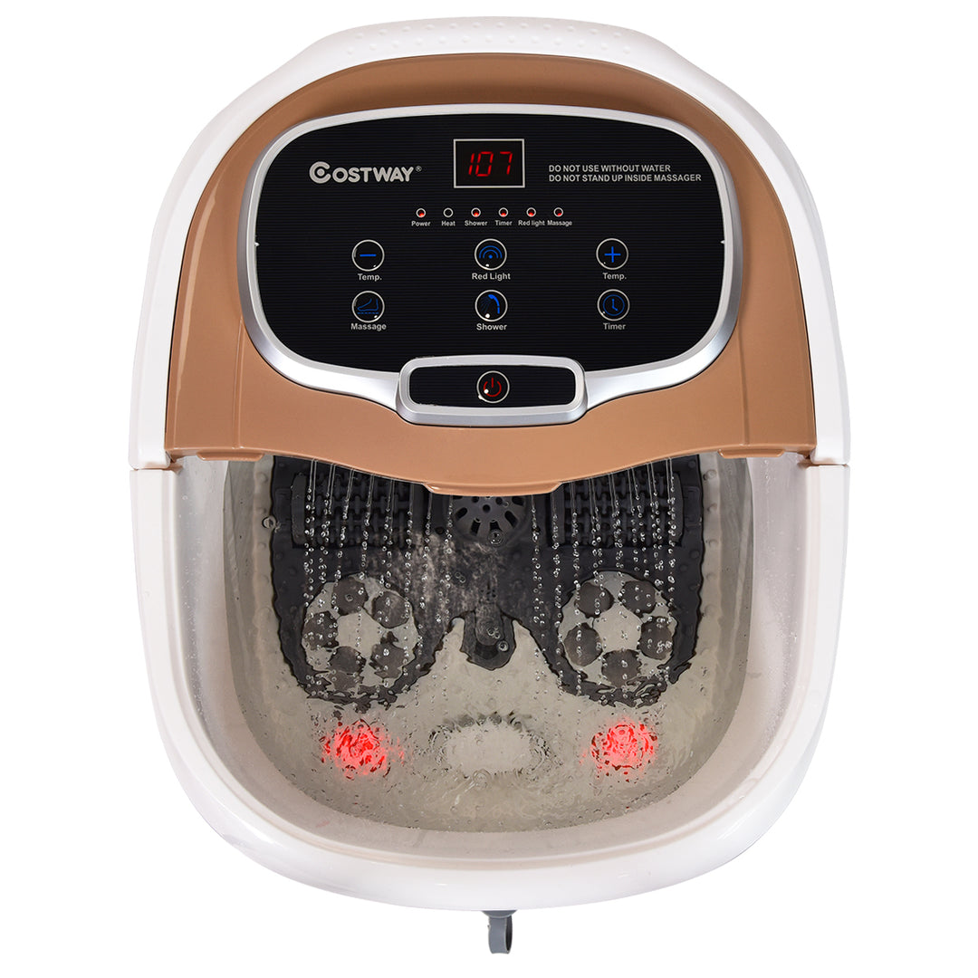 Costway Portable Foot Spa Bath Motorized Massager Electric Feet Salon Tub w/ Shower Image 8