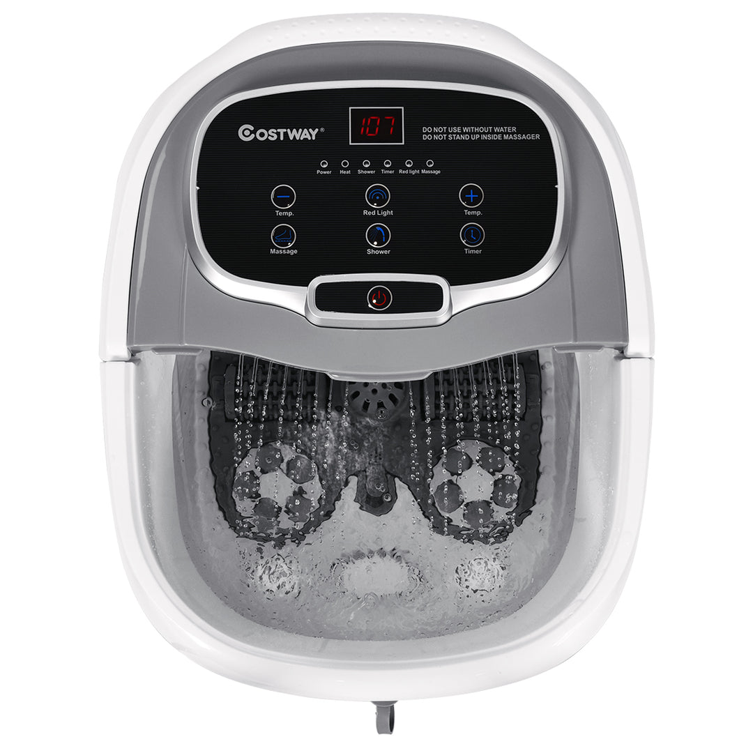 Costway Portable Foot Spa Bath Motorized Massager Electric Feet Salon Tub w/ Shower Image 9