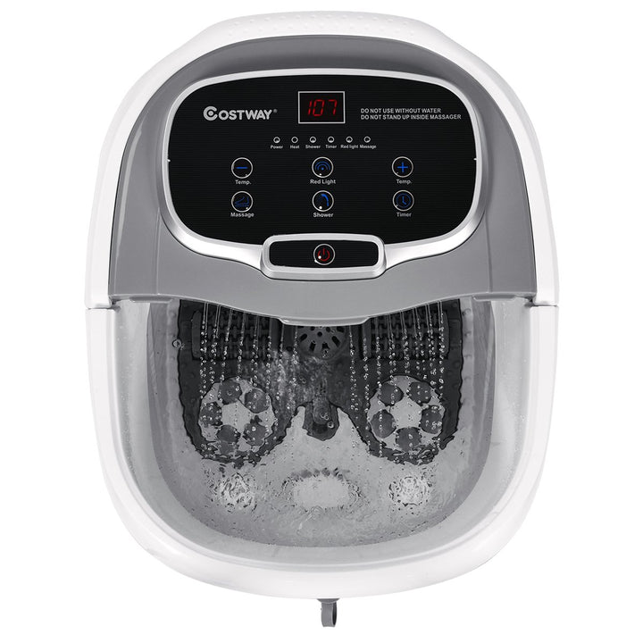 Costway Portable Foot Spa Bath Motorized Massager Electric Feet Salon Tub w/ Shower Image 1