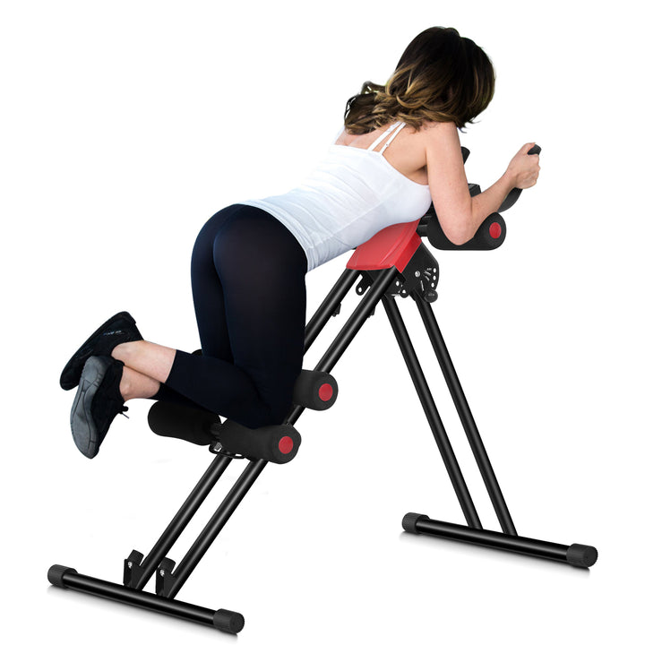 Ab Machine with LCD Monitor Adjustable Abdominal Trainer Cruncher for Home Gym Image 3