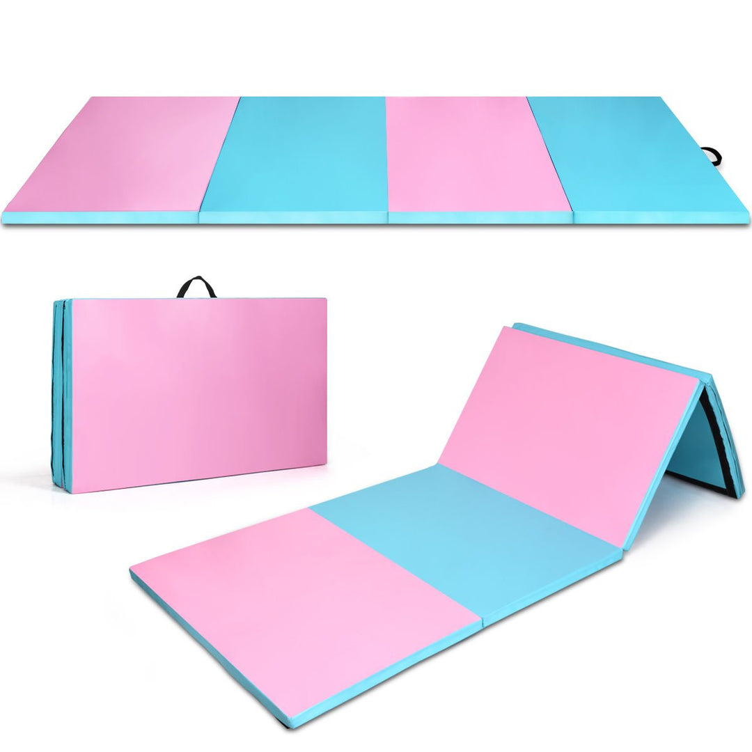 Costway 4 x 10 x 2" Folding Gymnastics Tumbling Mat Gym Stretching Yoga Image 11