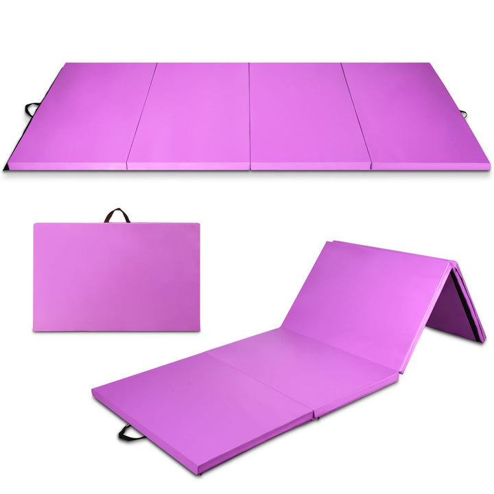 Costway 4 x 10 x 2" Folding Gymnastics Tumbling Mat Gym Stretching Yoga Image 1