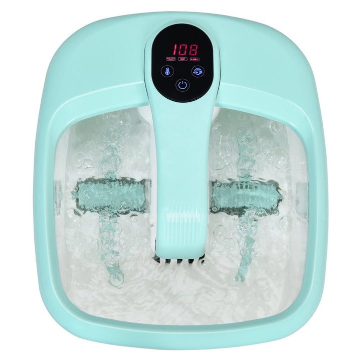 Costway Portable Electric Foot Spa Bath Automatic Roller Heating Motorized Massager PinkBlueGreen Image 1