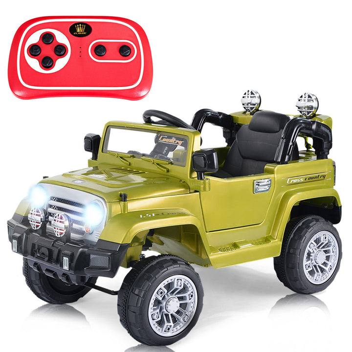 12V MP3 Kids Ride On Truck Car RC Remote Control w/ LED Lights Music Image 3