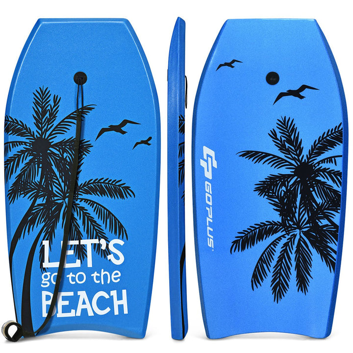 Goplus 41/37 Super Lightweight Bodyboard Surfing W/Leash EPS Core Boarding IXPE Image 6