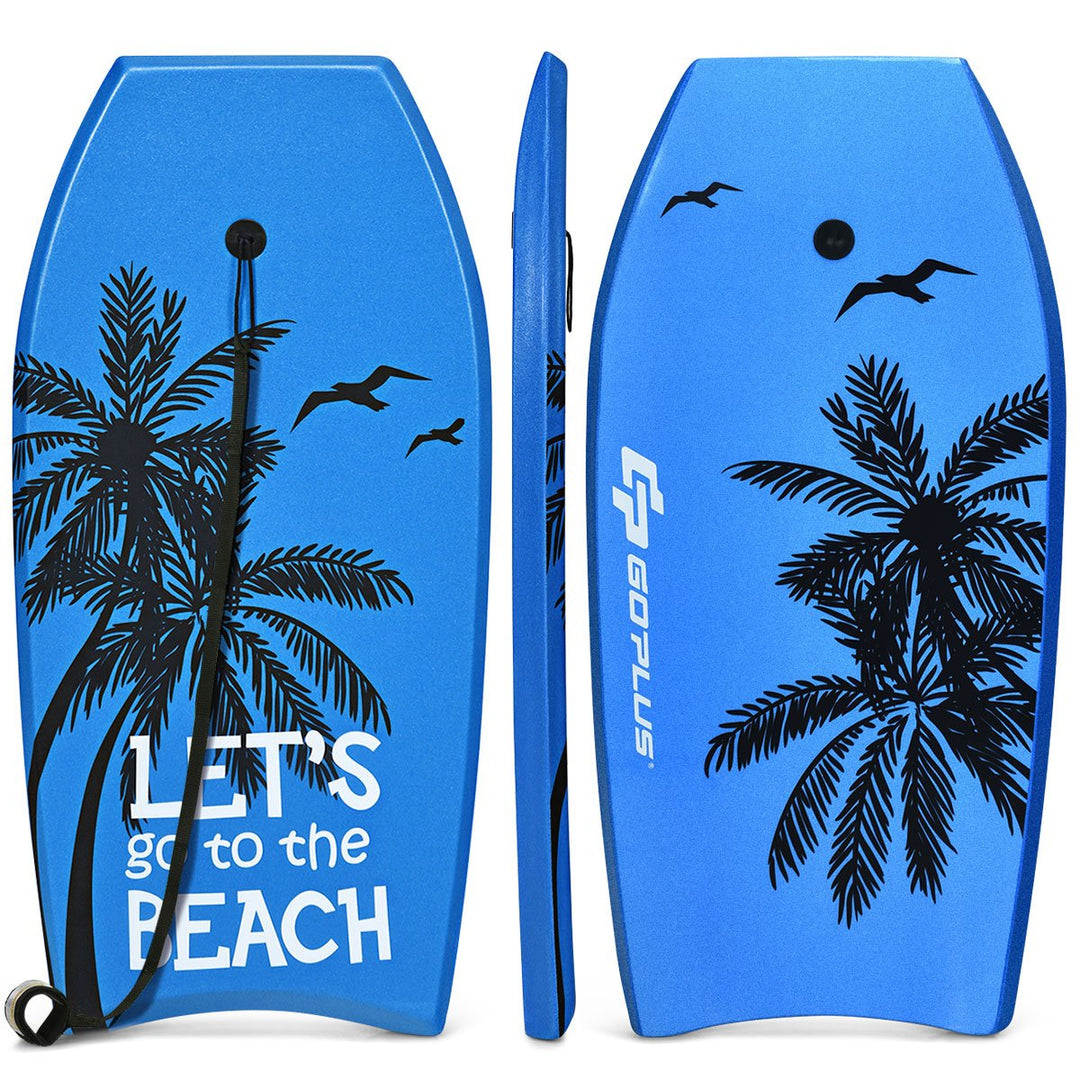 Goplus 41/37 Super Lightweight Bodyboard Surfing W/Leash EPS Core Boarding IXPE Image 1