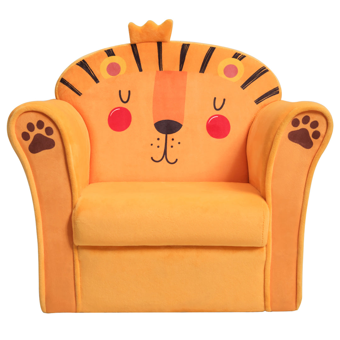 Costway Kids Cat/Astronaut/Lion/Synthetic Fake Animal/Elephant Sofa Children Armrest Couch Toddler Furniture Gift Image 4