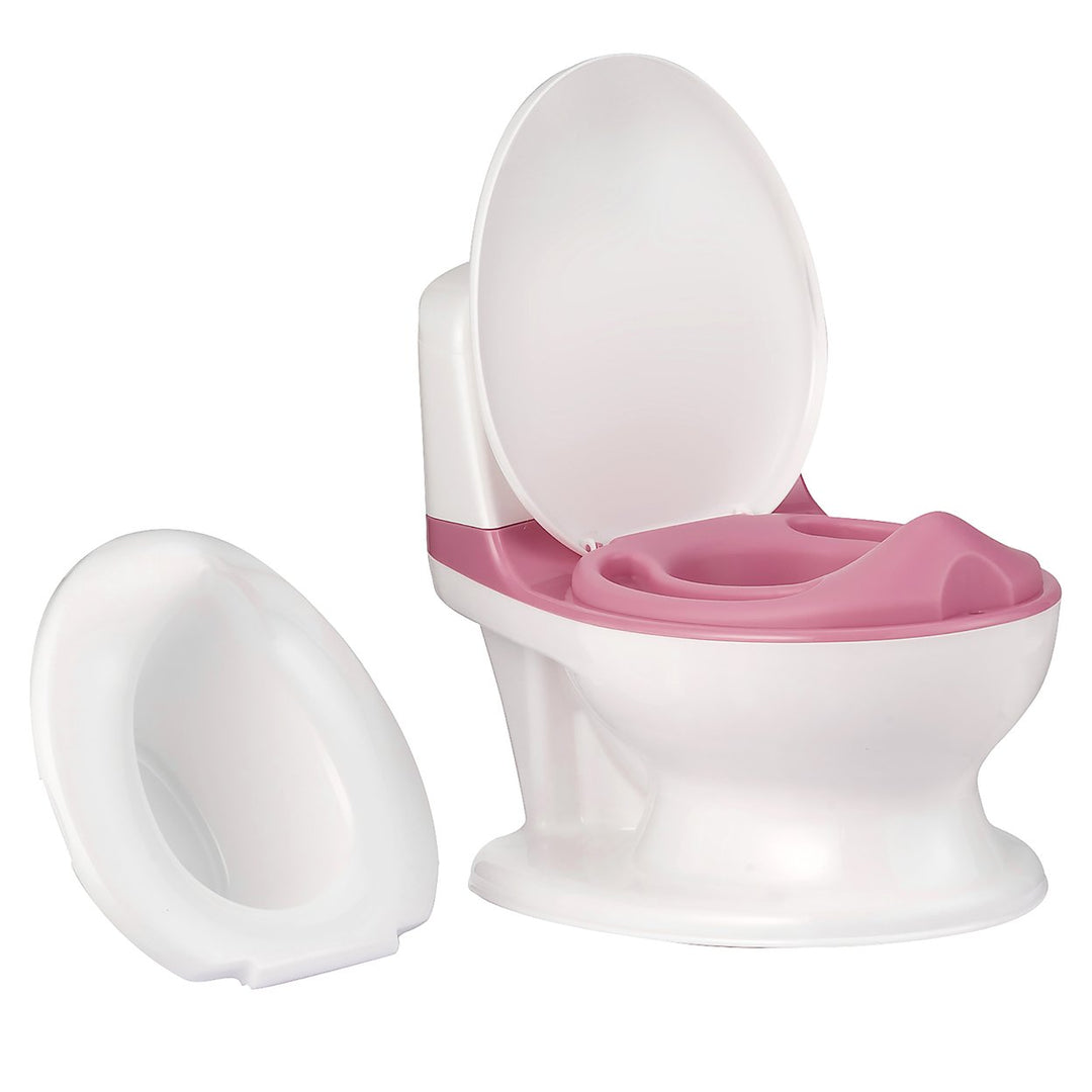 Kids Realistic Potty Training Transition Toilet w/ Flushing Sound Lighting Pink\ Blue\Gray Image 3