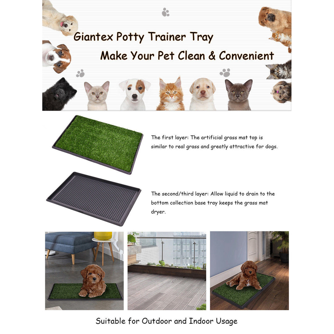 30x20 Puppy Pet Potty Training Pee Indoor Toilet Dog Grass Pad Mat Turf Patch Image 4