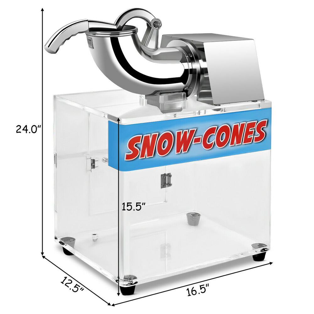 Electric Snow Cone Machine Ice Shaver Maker Shaving Crusher Dual Blades Image 2