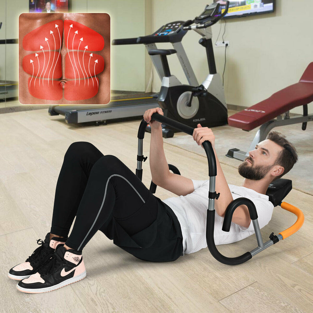 Ab Fitness Crunch Abdominal Exercise Workout Machine for Glider Roller and Pushup Image 3