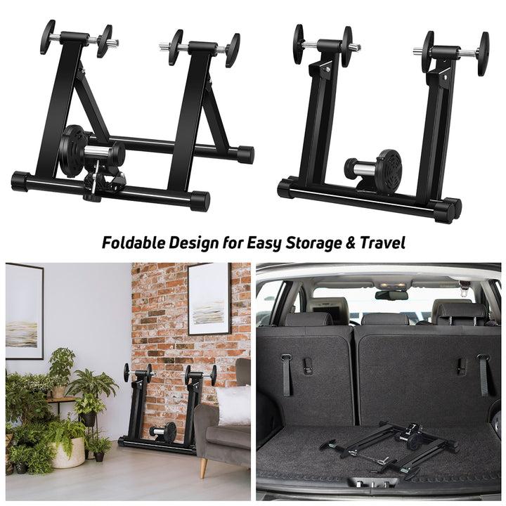 Bike Trainer Folding Bicycle Indoor Exercise Training Stand Image 3